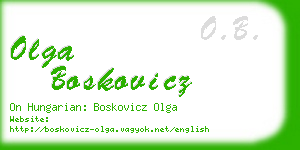 olga boskovicz business card